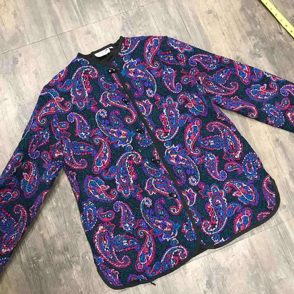 Vintage Cat Cay‎ Women Paisley Jacket Size Medium Made In USA Button